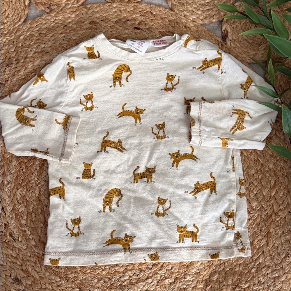 Zara 9-12 mo tiger Longsleeve tee.